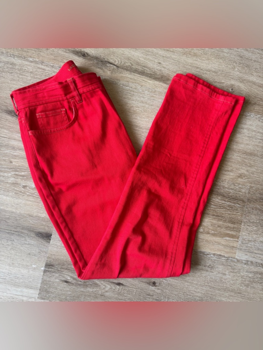 Ralph Lauren‎ Red Skinny Jeans Women's 4 Stretch Mid Rise Classic